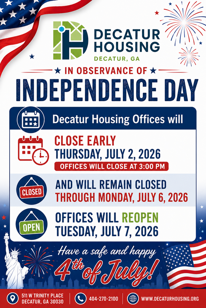 Decatur Housing 4th of July Flyer