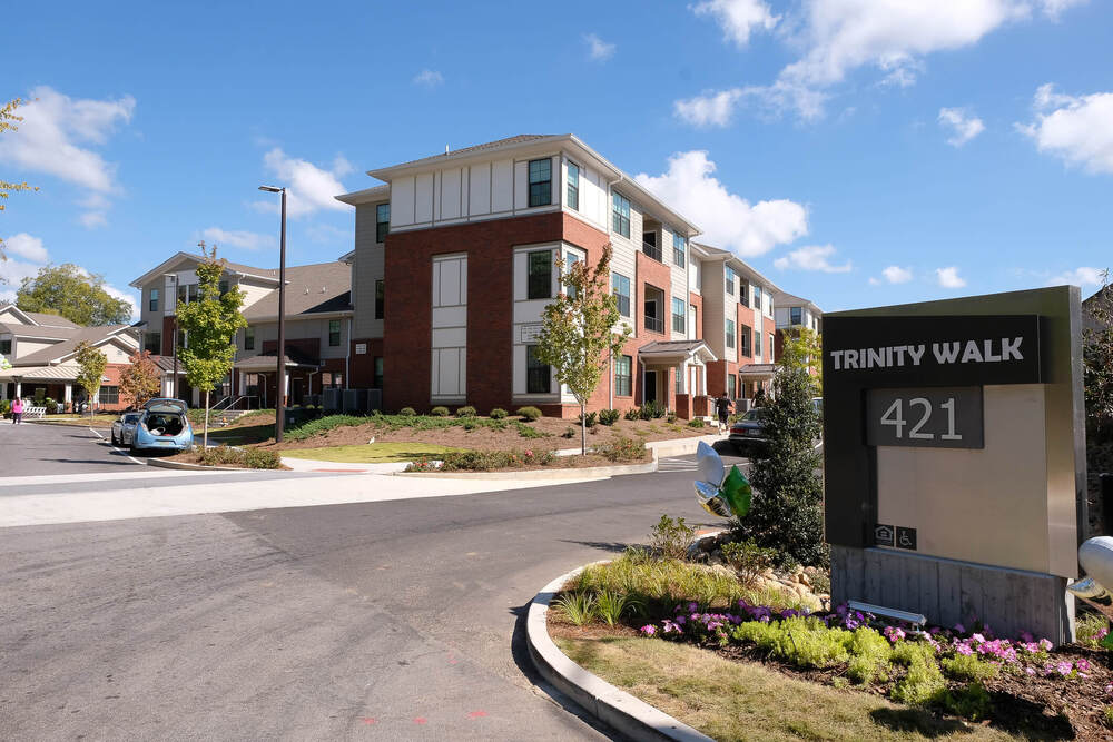 Trinity Walk Sign View Street Angle