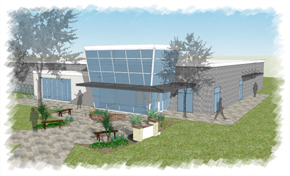 drawing of new community center
