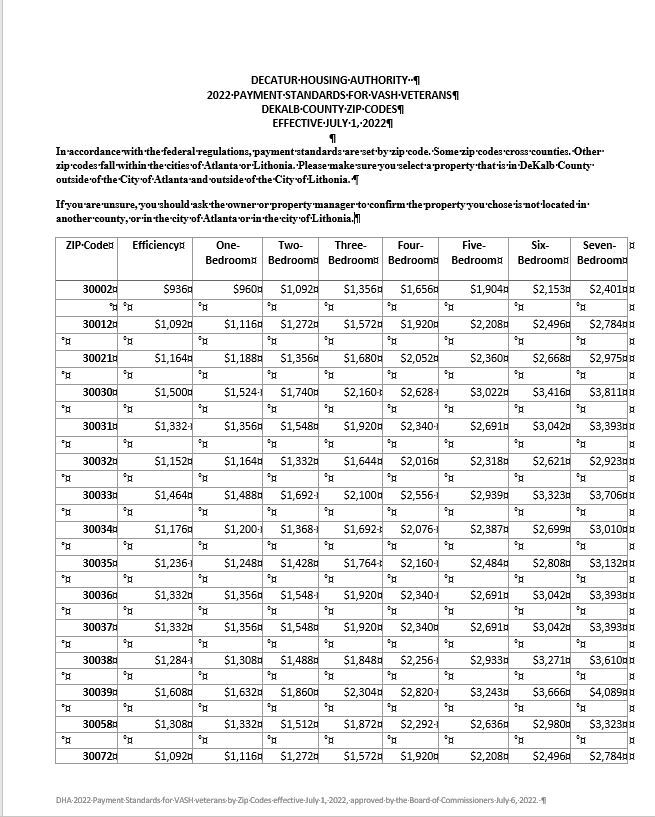 VASH Payment Standard Page1