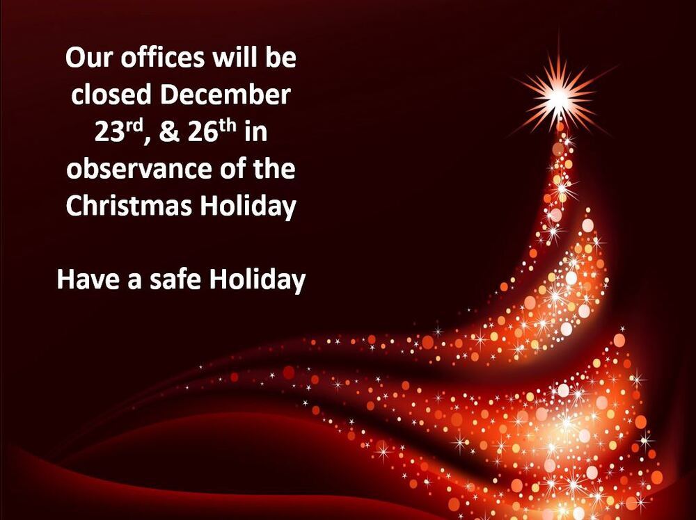Christmas 2022 Office Closing