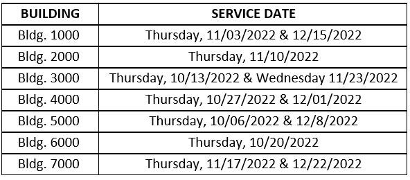 TW Pest Control Schedule