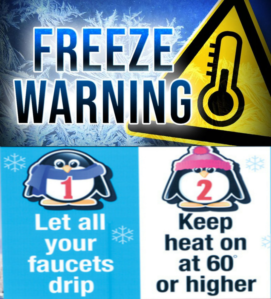 Freeze Warning notice