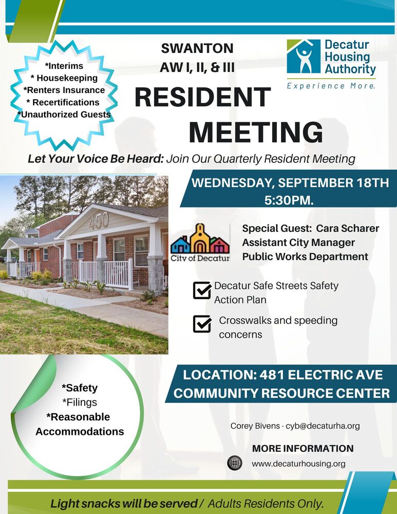 Resident Meeting  September 18 2024