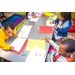 Four children studying math