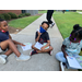 three children sitting together