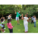 Children standing in a circle posing