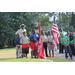 group of children holding flags