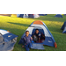 two boys in a tent