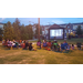 group of people watching a movie